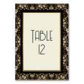 アールデコエレガント新しい結婚金ゴールド テーブルナンバー (裏面)