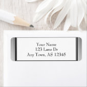 アールデコエレガント白黒ストライプ ラベル (インサイチュ)