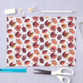 アールデコエレガント紅葉秋のパターン 薄葉紙 (クラフト)