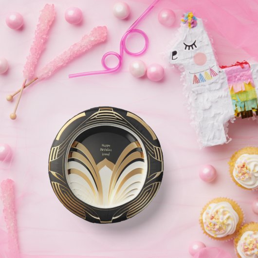 アールデコエレガント紙ボウル – パーソナライズされた ペーパーボウル (パーティー)