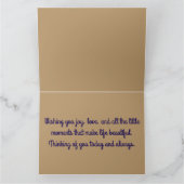 アールデコエレガント金ゴールドと青 カード (内部)