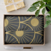 アールデコエレガント金ゴールドのSun Pattern on Black 薄葉紙 (ギフト)