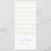 アールデコエレガント金ゴールドファン花ブライダルシャワー メニュー (裏面)