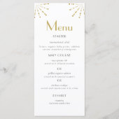 アールデコエレガント金ゴールドファン花ブライダルシャワー メニュー (正面)