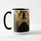 アールデコエレガント金ゴールドブラック街並み マグカップ (左)