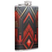 アールデコエレガント金ゴールド黒の赤 フラスク (右)