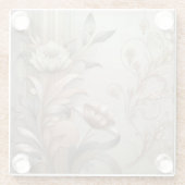 アールデコエレガント：植物学と幾何学級 ガラスコースター (裏面)