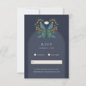 アールデコエレガントRSVPエンクロージャカード 出欠カード (正面)