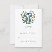 アールデコエレガントRSVPエンクロージャカード 出欠カード (正面)