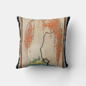 アールデコオリエンタルコーラルフラムス装飾用クッション クッション (裏面)