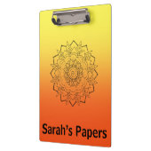 アールデコオレンジイエローマンダラ クリップボード (左)