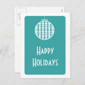 アールデコオーナメントはがき、ターコイズ シーズンポストカード (正面/裏面)