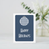 アールデコオーナメントはがき、ダークブルー シーズンポストカード (スタンド正面)