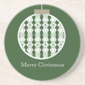 アールデコオーナメントホリデーコースターホリーグリーン コースター (正面)