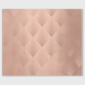 アールデコオーナメント赤面バラ銅形状 ラッピングペーパー (フラット)