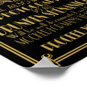 アールデコオープンバー1920年代のギャツビーパーティー ポスター (角)