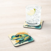 アールデコカエル懸命プラスチックコースターセット コースター (右側)