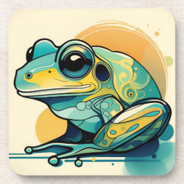アールデコカエル懸命プラスチックコースターセット コースター