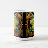 アールデコカエルFramed Coffee mug V2, コーヒーマグカップ (中央)