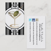 アールデコカクテルソーシャルプロファイル コーリングカード (正面/裏面)