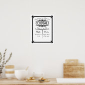 アールデコカクテルバーサイン1920年代のギャツビーパーティー ポスター (キッチン)