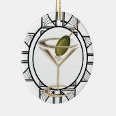 アールデコカクテルパーソナライズされたオーナメント セラミックオーナメント (右)