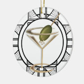 アールデコカクテルパーソナライズされたオーナメント セラミックオーナメント (左)