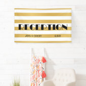 アールデコカスタマイズ可能な結婚式の受付 横断幕 (インサイチュ)