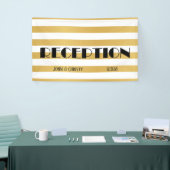 アールデコカスタマイズ可能な結婚式の受付 横断幕 (トレードショー)