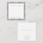 アールデコカスタムフレームスタッドイヤリングディスプレイカード コーリングカード (正面/裏面)