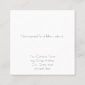 アールデコカスタムフレームスタッドイヤリングディスプレイカード コーリングカード (裏面)