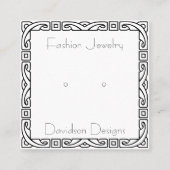 アールデコカスタムフレームスタッドイヤリングディスプレイカード コーリングカード (正面)