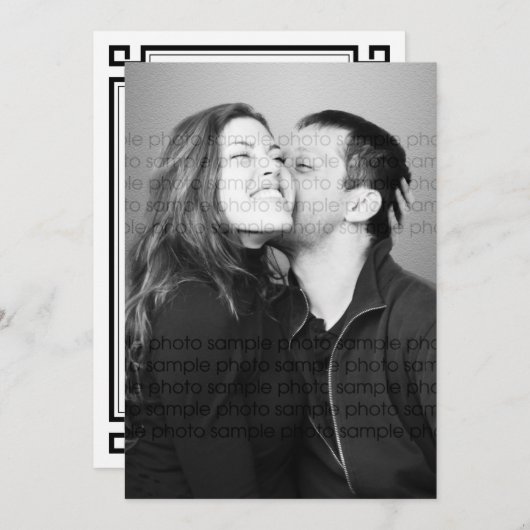 アールデコカスタムフレーム結婚フォト招待状 招待状 (正面/裏面)