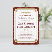 アールデコカスタムリハーサルディナー招待状 招待状 (スタンド正面)