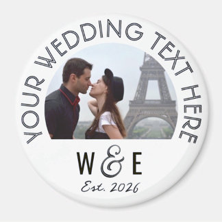 アールデコカスタム文字フォトマグネット結婚式の引き出物 マグネット