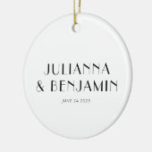 アールデコカスタム白黒新規名前キープサケ セラミックオーナメント (左)