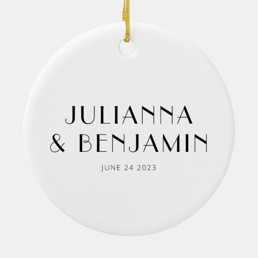 アールデコカスタム白黒新規名前キープサケ セラミックオーナメント (裏面)