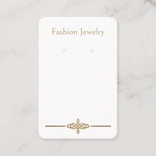 アールデコカスタム「ゴールデン」イヤリングディスプレイカード 予約カード (正面)