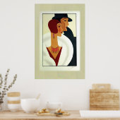 アールデコカップル1920年代 ポスター (キッチン)