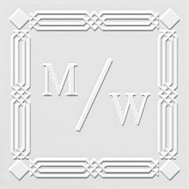 アールデコカップル2イニシャルモノグラム診断スペーサー