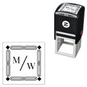 アールデコカップル2イニシャルモノグラム診断スペーサー セルフインキングスタンプ (インサイチュ)