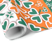 アールデコカラフルアイリッシュシャムロック ラッピングペーパー (ロールコーナー)