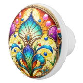 アールデコカラフルジャゲンストルフローラ セラミックノブ (右)