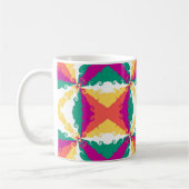 アールデコカラフルスワールレトロ抽象芸術アート コーヒーマグカップ (左)