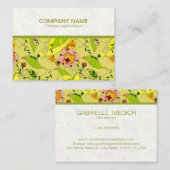 アールデコカラフルフローラコラージュ名刺 名刺 (正面/裏面)