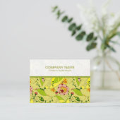 アールデコカラフルフローラコラージュ名刺 名刺 (スタンド正面)