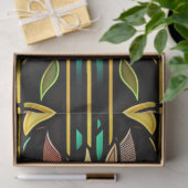 アールデコカラフル葉リーズステンドグラス大 薄葉紙 (ギフト)