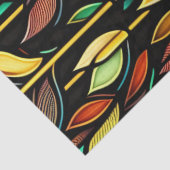 アールデコカラフル葉リーズステンドグラス大 薄葉紙 (詳細)