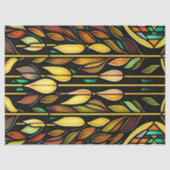 アールデコカラフル葉リーズステンドグラス大 薄葉紙 (正面)