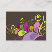 アールデコカラフル葉結婚フローラ座席表 プレイスカード (裏面)